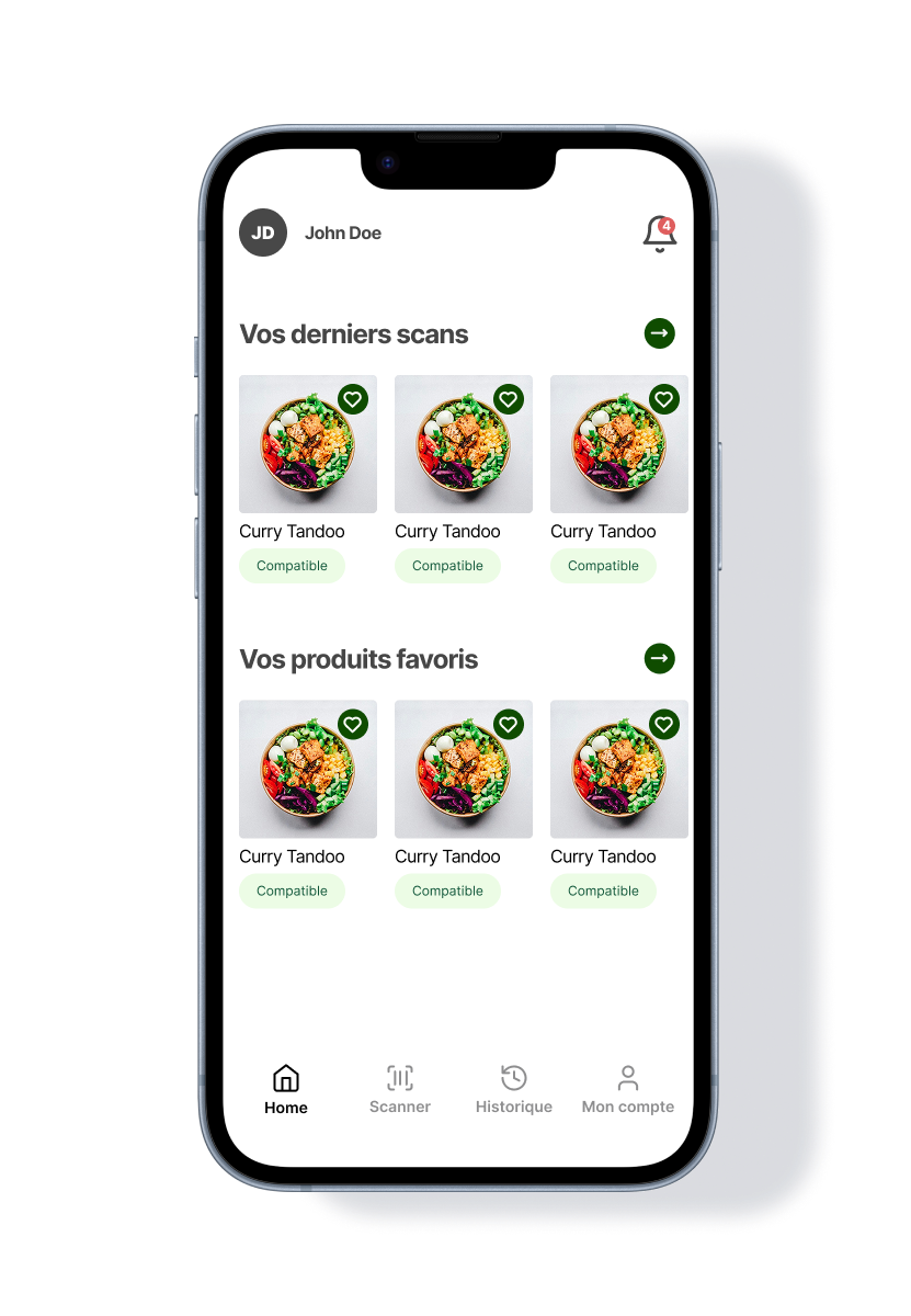 Aperรงu de l'application Okeat